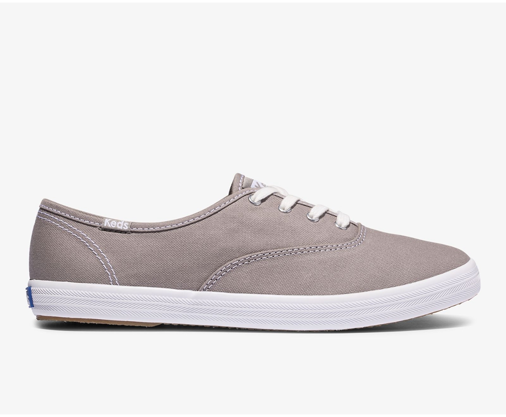 Keds Sneaker Damen Grau - Champion Organic Cotton Segeltuch - CPZ-973821